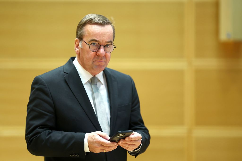 Tysklands försvarsminister Boris Pistorius. Arkivbild.